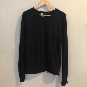 Women’s Black Long Sleeve Merino Wool Tee